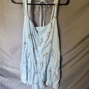 Wild Fable Light Blue Floral Mini Dress
